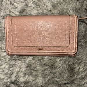 Chloé Tan-Peach Convertible Wallet - Like New Condition